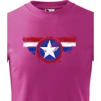 Chlapecké tričko Dětské tričko Kapitán Amerika, Barva Purpurová, Velikost 158 cm/12 roků, Canvas Dětské tričko Bezvatriko.cz 0960 - 1x