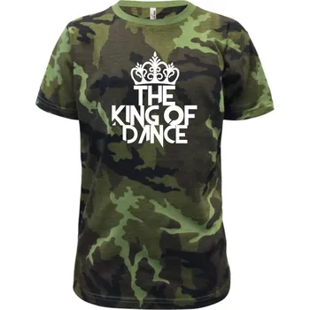 Chlapecké oblečení King of Dance - Dětské maskáčové triko - 122 cm/6 let ( Zelený maskáč )