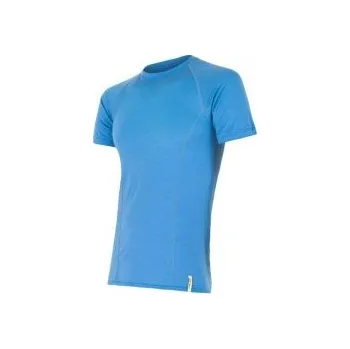 SENSOR MERINO ACTIVE pánské triko kr.rukáv modrá M; Modrá triko + DÁREK DLE VÝBĚRU!