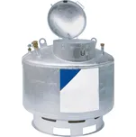 Ocelová nádoba AS-TSE na sběr použitého oleje, s integrovaným plnícím trychtýřem, objem 995 litrů