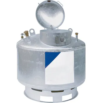 nádrž Ocelová nádoba AS-TSE na sběr použitého oleje, s integrovaným plnícím trychtýřem, objem 995 litrů