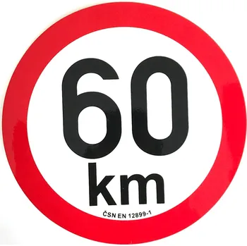 Přívěs Omezení rychlosti 60 km retroreflexní pr. 200 mm