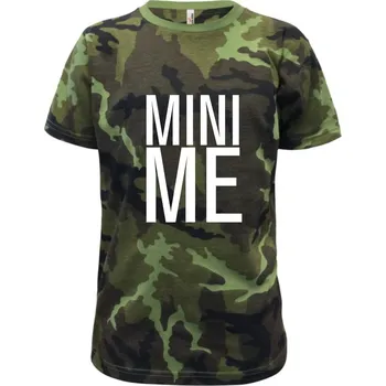 Me / mini me tiskací - Dětské maskáčové triko - 146 cm/10 let ( Zelený maskáč )