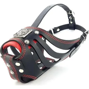 Náhubek pro psa Bestia Collars Náhubek pro psa Bestia Collar Eros červeno černý Velikost: L
