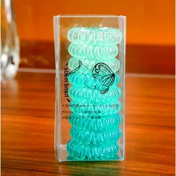 Elastické spirálovité gumičky do vlasů Barva: 9 ks odstíny zelené