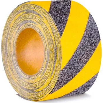 Lepicí páska Protiskluzová páska, Basic, černo-žlutá, role 75 mm x 18,3 m