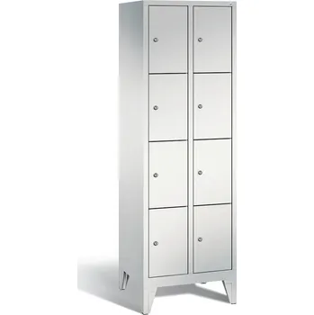 Šatní skříň Skříň typ Cabo, na nožičkách, 8 boxů, š 610, v 1850, h 500 mm, šedá