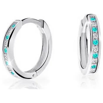 Náušnice Cutie Jewellery Dětské náušnice z bílého zlata C3343B-Mint Green