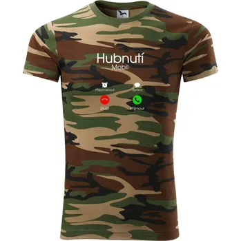 Pánské tričko Hubnutí volá - Army CAMOUFLAGE - XS ( Hnědý maskáč )