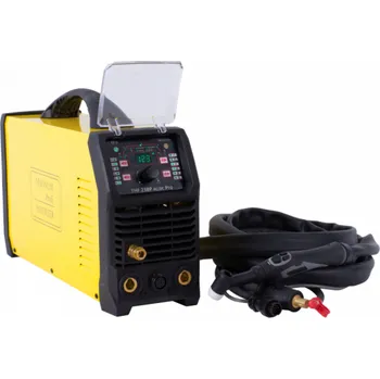 Svářečka THF TIG 238 AC/DC PRO professional Svářečka 200 A / 60% + kabely + hořák + ventil + láhev ARGON plná