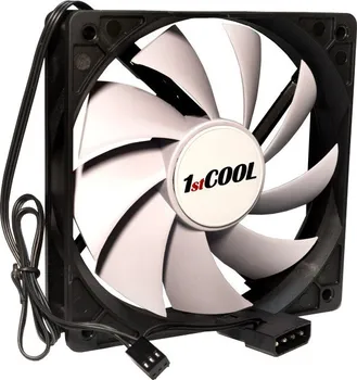 PC ventilátor 1stCOOL Silent F12-BLACK-WHITE