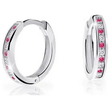 Náušnice Cutie Jewellery Dětské náušnice z bílého zlata C3343B-Tcf Red