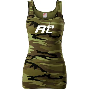 Dámské oblečení RC nápis ovladač - Dámské Maskáčové tílko - S ( Zelený maskáč )