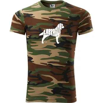 Pánské tričko Labrador - Army CAMOUFLAGE - 2XL ( Hnědý maskáč )
