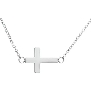 Náhrdelník Dámský řetízek s křížkem 1,5 cm - silver z chirurgické oceli S11260050