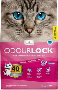 Podestýlka pro kočku Intersand Odour Lock dětský pudr 12 kg