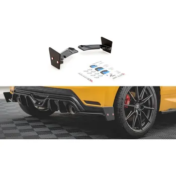 Tuning Splittery zadní boční + Flaps V.4 Toyota GR Yaris Mk4 černý lesklý plast