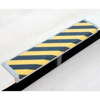 parkovací zábrana Protiskluzový nášlapný profil, aluminium m2, Easy Clean, černo-žlutý, š 1000 mm