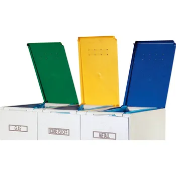 Odpadkový koš Víko na systémový modulový sběrač surovin s objemem 40 litrů, žluté