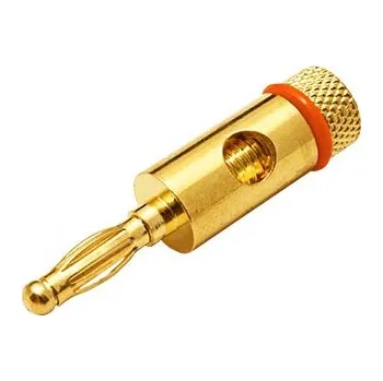 Krokosvorka goobay Konektor "banánek" 4mm, zlacený, červený (11684) - 12.92.4321