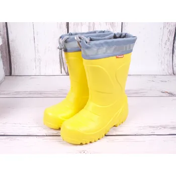 Dětská móda Holínky gumáky sněhule Demar Mammut žluté velikost: 22/23