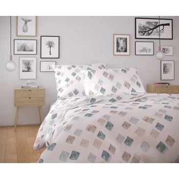 Povlečení Kvalitex Nordic Collection Agnes 140 x 200, 70 x 90 cm zipový uzávěr