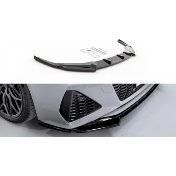 Karosérie Spojler pod nárazník lipa V.1 Audi RS6 C8 černý lesklý plast