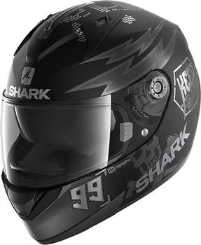 Helma na motorku Shark Helmets Ridill 1.2 Catalan Bad Boy černá matná/šedá S