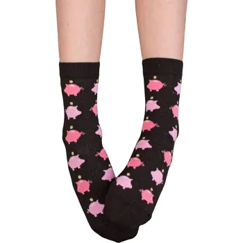 Dívčí ponožky GATTA PRASÁTKO černé Velikost: 21-23