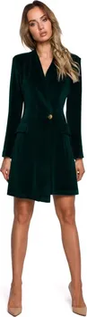 Dámské šaty Made of Emotion Velvet Blazer Dress M562 zelené XXL