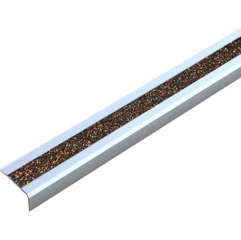 Schodiště Protiskluzová nášlapná schodová hrana, Aluminium m2, třpytivý zlatý pruh, š 1000 mm, typ A