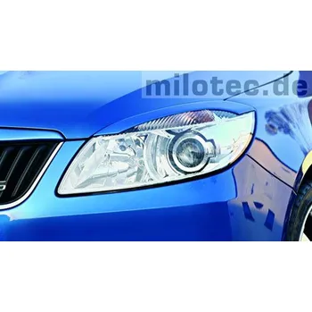 Tuning Kryty světlometů Milotec (mračítka) - ABS černý, Škoda Roomster Facelift