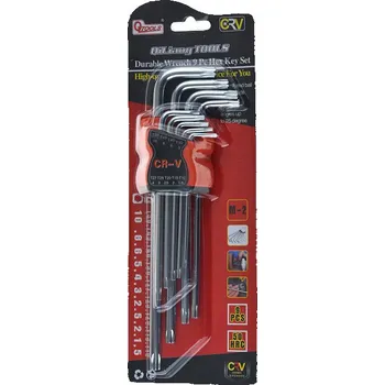 Klíč Nakida Zástrčné šestihranné klíče, sada 9 ks CR-V hvězdička - 6605082756513