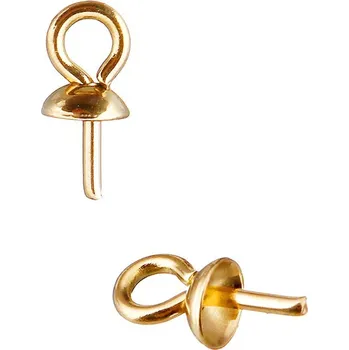 Materiál na výrobu šperku Závěsná šlupna 3x0,7mm růžovo zlatá - 1Ks+B - 1Ks