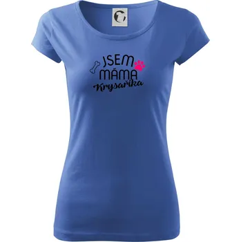 Dámské tričko Jsem máma Krysaříka - Dámské triko Pure - S ( Azurově modrá )
