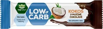 Čokoládová tyčinka Topnatur Low Carb tyčinka kokos v čokoládě 40 g