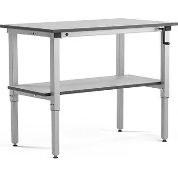 Psací stůl Pracovní stůl Motion, se spodní policí, nosnost 150 kg, 120x60cm, šedá deska HPL 274244AJ