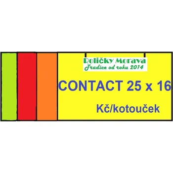 Speciální papír Cenová etiketa Contact 25x16 hranatá signální cena za: 1 ks kotouček