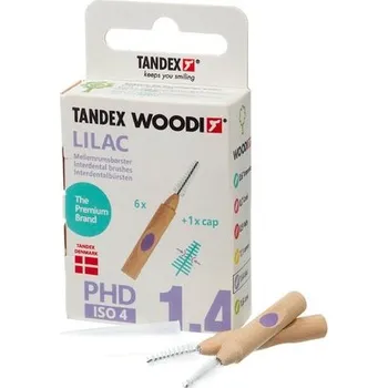 Zubní kartáček Tandex Woodi 1,4 Lilac mezizubní kartáček 6 ks