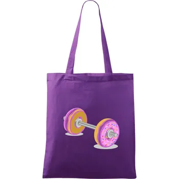 Donut Barbell - Taška bavlněná - 42 x 38 cm ( Fialová )