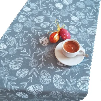 Velikonoční běhoun v metráži - Vejce - šedé 38 pouze střih