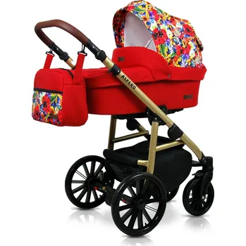 Kočárek Kombinovaný kočárek Raf-pol ASPERO ALU 2024 Red Tulips