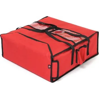 Taška na 4 pizzy, velikost M, 40x40 cm, s rámem a vyhříváním, červená BAG_T4MSRSVR