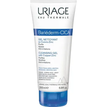 Pleťová emulze Uriage Bariéderm Cica čisticí gel s obsahem mědi a zinku 200 ml