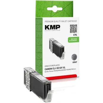 KMP C94 - Canon CLI-551XLGY - šedá inkoustová náplň KMP