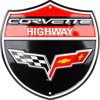 Plechová cedule Cedule Corvette Highway