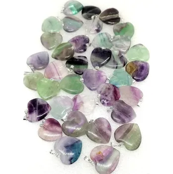 Přívěsek Fluoritové srdíčko přívěsek, velké (20 mm)