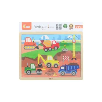 Puzzle Dřevěné puzzle 24 dílků - stavba