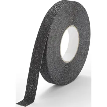 Výstražná páska Protiskluzová páska přizpůsobivá černá Protiskluz přizpůsobivá 25mm x 18,3m