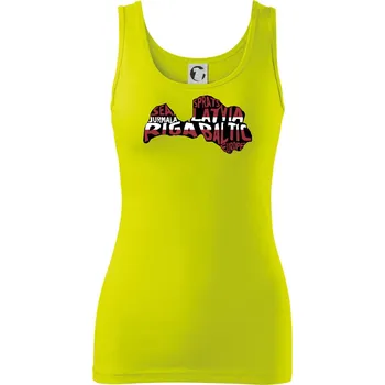 Dámské tričko Mapy - názvy měst - Moldávie - Dámské tílko - 2XL ( Limetková )